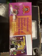 1997 LOONEY TUNES Halloween SANDWICH & STORAGE 25 Write On TAZ Bugs Unopened Box