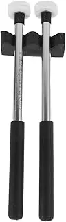 Abaodam 2pcs Drum Stick Rubber Drumsticks Grips Drum Mallet Drumsticks Marching Drumsticks Performance Drumsticks Hand Clap Drum Sticks Portable Drumsticks Black Metal