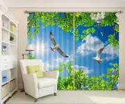 3D Sunlight Leaf Pigeon ZHUA234 Blockout Photo Curtain Fabric Window Amy