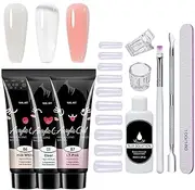 Mbiyhgta Poly Nail Gel Kit | Portable UV Lamp Gel Manicure,Home Nail Supplies, Poly Nails Full Set, Nail Extension Accessories for Professional Salon & Home