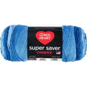 2 Pack Red Heart Super Saver Ombre Yarn-True Blue E305-3962