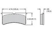 Wilwood Smart Pad Brake Pad Set with BP-10 Compound Suit Narrow Superlite 4 & 6 Series Calipers WB150-8855K