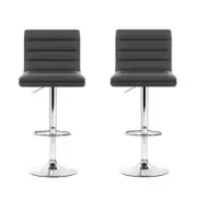 Artiss Grey Arne Barstool 2 Pack Supportive High Backrest Corrosion Resistant