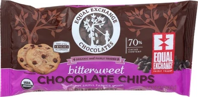 Equal Exchange Organic Bittersweet Chocolate Chips 10 oz (Pack of 12)