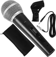 CORHAD Wired Microphone Speakers Vocal Microphone Corded Microphone Dynamic Microphone Ktv Microphones Singing Mic Microphone for Ktv Speaker Microphone Stage Black Plastic