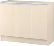 IWATSUKI MIO-7081RLN Storage Shelf with Door, Made in 0.4 inches (45-120 cm), Light Natural, Width 31.9 inches (81 cm), Depth 12.4 inches (31.4 cm), Height 27.6 inches (70 cm), Regular, No Cutouts