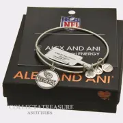 Authentic Alex and Ani Tennessee Titans Logo Rafaelian Silver Charm Bangle