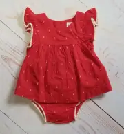 NWT Baby Gap Red Clip Dot 2pc Set Tunic Bloomers Sz 3-6M 3-6 Months