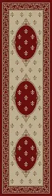 2x8 (2'3" x 7'7") Runner Fleur de Lis Lys Red Area Rug **FREE SHIPPING**