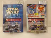 ACTION "LIMITED EDITION" 1/64 SCALE JEFF GORDON STAR WARS & SUPERMAN CARS - PRE