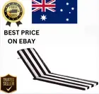 Black & White Stripe Striped Sunlounge Outdoor Comfort UV & Shower Proof Cushion