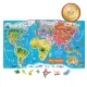 【Janod】磁性木質拼圖-世界地圖-英文新版(學習 裝飾地圖 可壁掛 禮物)