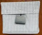 NEW $470 RL Ralph Lauren Organic Cotton Tattersall Plaid KING Duvet Cover White