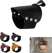 Motorcycle Gear Shift Shoes protector PU Leather Boot Shifter Protective Cover (Black)