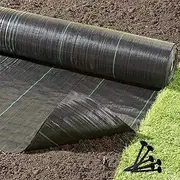 Weed Barrier Fabric, 100M Weed Barrier Landscape Fabric Breathable and Moisturizing Black Mulch for Landscaping with 100pcs Ground Nails (Size : 1x100m)