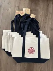 Trader Joe's Reusable Canvas Tote Bag Navy Blue Brand New