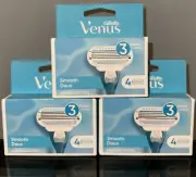 12x Gillette Venus SMOOTH 3-Blade Razor Refill Cartridges