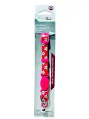 Good 2 Go Break Away Cat Collar Pink Floral Refective Silver Bell Adjustable New