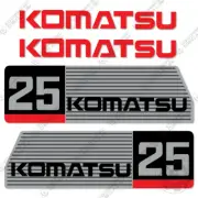 Fits Komatsu FG25 Decal Kit Forklift - CUSTOM SILVER