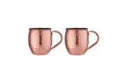 2pc 500ml Tempa Spencer Hammered Copper Stainless Steel Cold Drinking Mug Cup