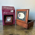 Vintage Kmart Ladies Antique Wooden Walnut Jewelry Box - Brand New