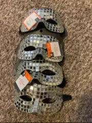 Halloween Adult fractal mirror masquerade masks 4 pieces