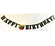 Camouflage Army Tank Camo Military Kids Birthday Party Decoration Letter Banner