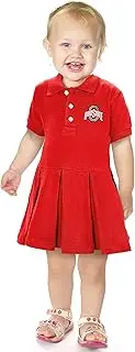Little King NCAA Short Sleeve Girls Polo Dress-Newborn and Infant Sizes