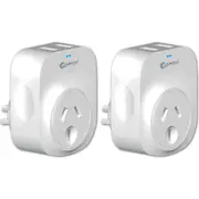 2x Sansai 2.1A 2xUSB Outlets Surge Protection Charger Adapter f iPhone/iPad/iPod