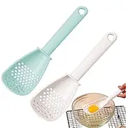 Cooking Spoon, Kitchen Serving Spoon - Kitchen Utensils Heat Resistant Kitchen Spoon - Non-Stick Small Spatula Spoon Kitchen Tools, Skimmer Scoop Food Strainer for Cooking