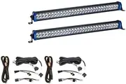 2x Kings 30" Double Row Light Bar 15,900 Lumens | 1 Lux @ 683m + 2x Plug N Play Wiring Harness Kit