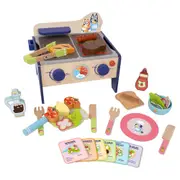 Wooden BBQ & Salad Set - Bluey Interactive Play Set