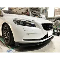 在飛比找蝦皮購物優惠-VOLVO V40 鋼琴烤漆黑 前下巴 前鏟 前定風翼 前擾