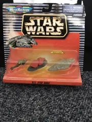Star Wars Micro Machines Vll Sail Barge, Speeder Bike,Star Cruiser NIB 1997