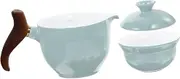 Hoement Portable Ceramic Tea Pot Reusable Teapot for Loose Leaf Tea Stylish Decorative Teapot with Thermal Insulation for Home and Travel Lightweight and Easy to Clean