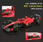 Bburago 1:18 Ferrari F1 Car Model Ferrari SF23 #55 Carlos Sainz