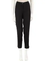 Black Tapered Leg Mid Rise Trousers