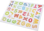 SHOWERORO 1 Colorful Wooden Alphabet and Numbers for Preschool Learning Educational Letters for Early Literacy and Numeracy Skills for Blackboards and Refrigerators