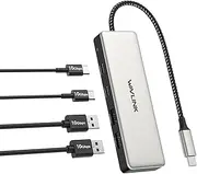WAVLINK USB C 10Gbps Hub - 4-Port SuperSpeed USB3.2 Gen2 Splitter, Aluminum USB C to 2 USB A Multiport Adapter for iMac/MacBook/Air/Pro/Chromebook and More Type C Devices