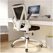 Stable Folding Backrest Office Chair with Armrest，Home Learning Computer Chair Adjustable Seat Height，Soft and Comfortable Desk Chair Mobile