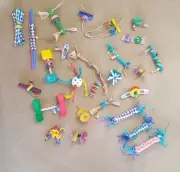 25 *THE ULTIMATE BUNDLE OF FUN AND UNIQUE PARROT FOOT TOYS*size Large