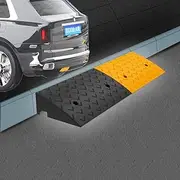 MAEEHDNKM Cars Driveway Ramps, Rubber Wheelchair Curb Ramps, Portable Doorway Threshold Ramp Heavy Duty Loading Ramp for Warehouse Sidewalk Garage(100x30x12 cm (39"x11.8"x4.7"))