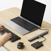 USB C Laptop Docking Station Stand 10 In 1 Folding Tilt Stand With Three