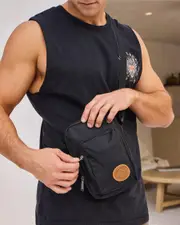 [Jacks] Jacks Men's Replay Cross Body Bag in Black One Size Black