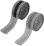 uxcell Iron-on Instant Hem Tape, 6 Yard No Sew Hemming Tape for Pants Washable Hem Adhesive Fabric Strips 1 Inch Fit for Clothes Curtain Pant Mouth - (2 Pack, Black/Grey)