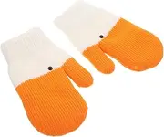 [GLSTOY] Quirky Goose Design Winter Gloves Plush Thick Knitted Mittens for Cold Weather Windproof Insulation for Outdoor Activities Driving Daily Wear Soft Yarn Comfort