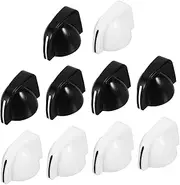 MINAOLULUS 10pcs Potentiometer Knob Caps Guitar Volume Tone Knobs Plastic White Black