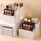 Plastic Desktop Cosmetic Organizer Large Capacity Sundries Container for Home