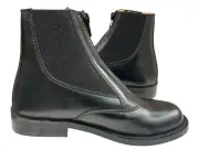 Girl’s Black Leather Paddock Equestrian Riding Boot Size 4 High Quality NEW