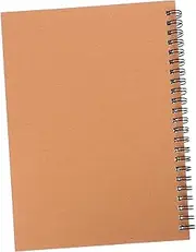 KOMBIUDA Spiral Lined Notebook Cowhide Cover for Study Memo Office Note Creative Writing Sketching